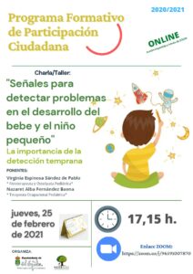 Charla/Taller: "Señales para detectar problemas en el desarrollo del bebe y el niño pequeño: la importancia de la detección temprana"