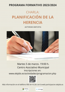 Planificación de la Herencia @ Centro Asociativo Municipal | El Ejido | Andalucía | España