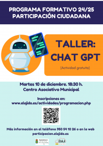 Taller: Chat GPT @ Centro Asociativo Municipal | Fuenlabrada | Comunidad de Madrid | España